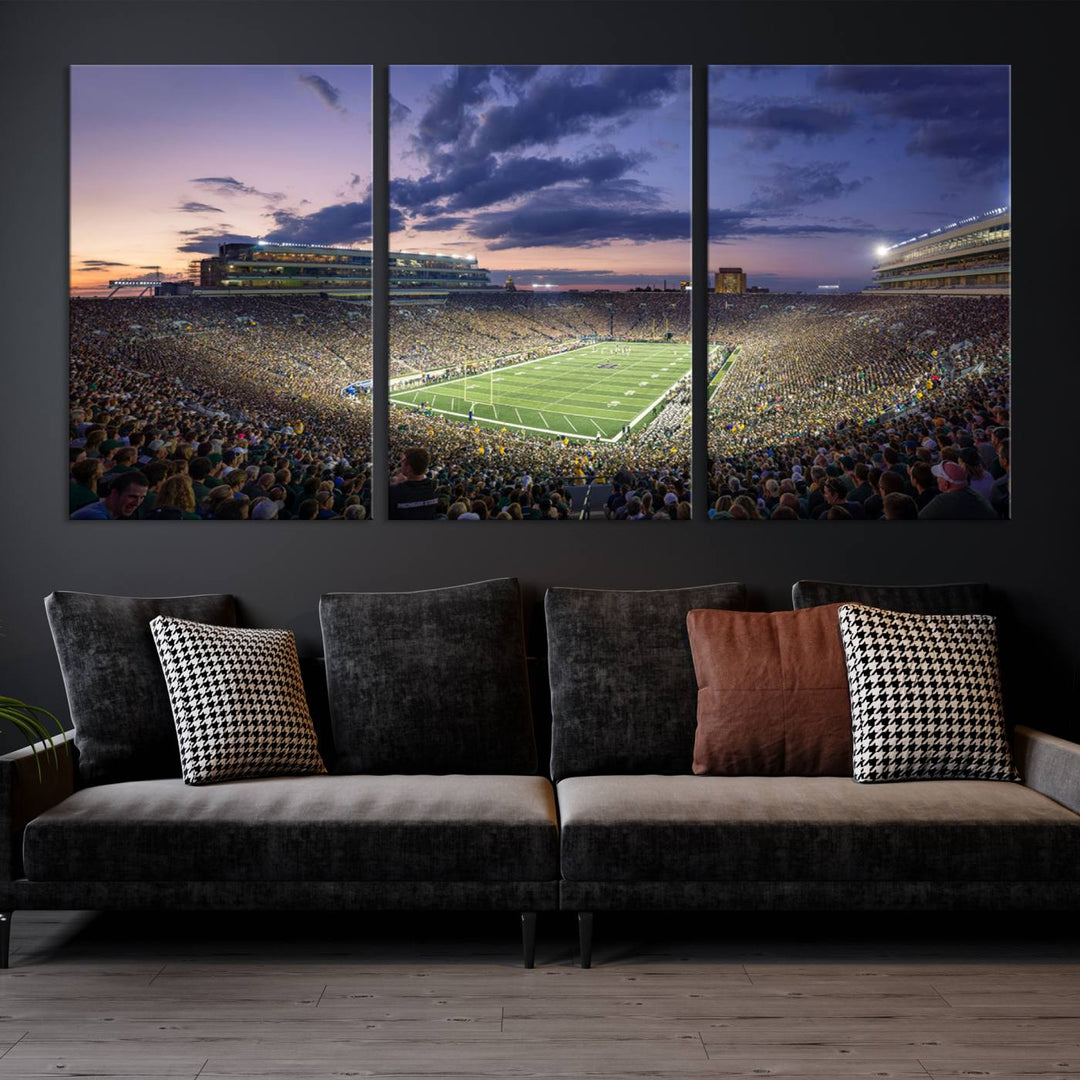 Notre Dame Stadium Wall Art Canvas Print