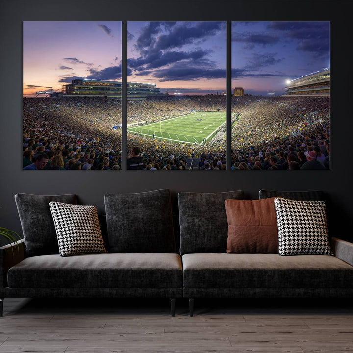 Notre Dame Stadium Wall Art Canvas Print