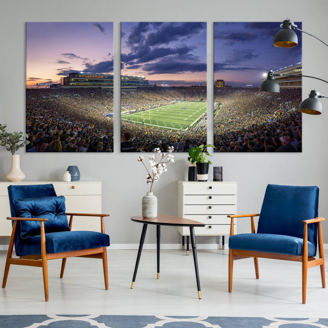 Notre Dame Stadium Wall Art Canvas Print