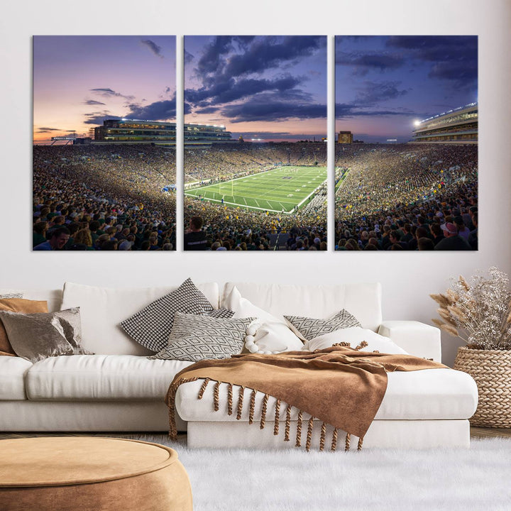 Notre Dame Stadium Wall Art Canvas Print