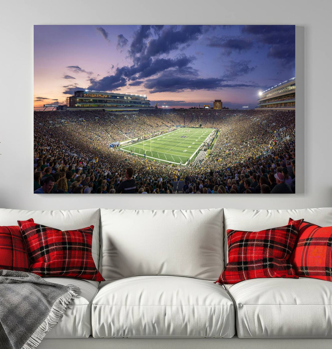 Notre Dame Stadium Wall Art Canvas Print