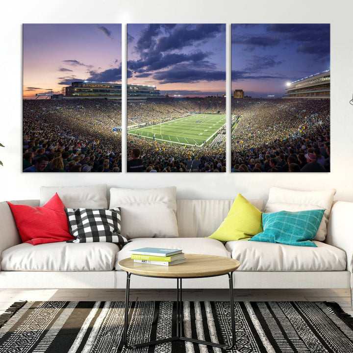 Notre Dame Stadium Wall Art Canvas Print