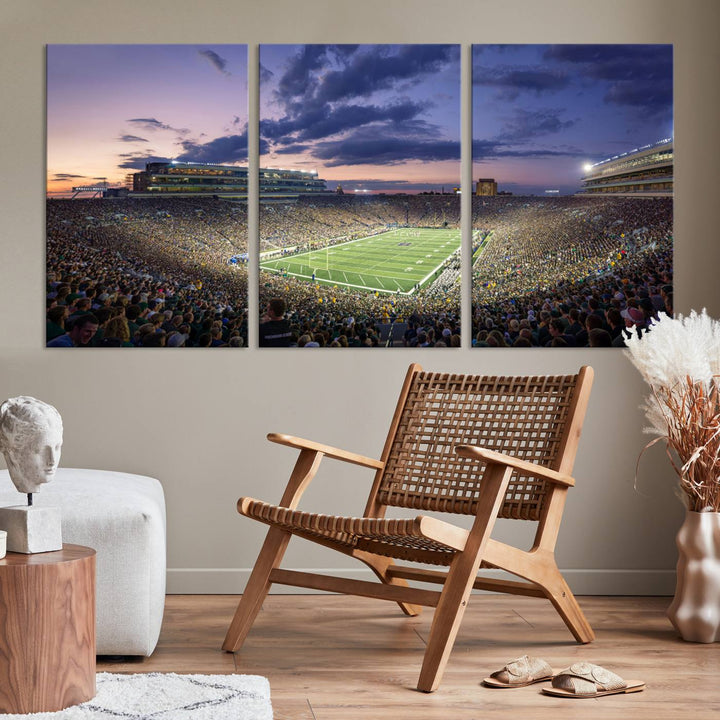 Notre Dame Stadium Wall Art Canvas Print