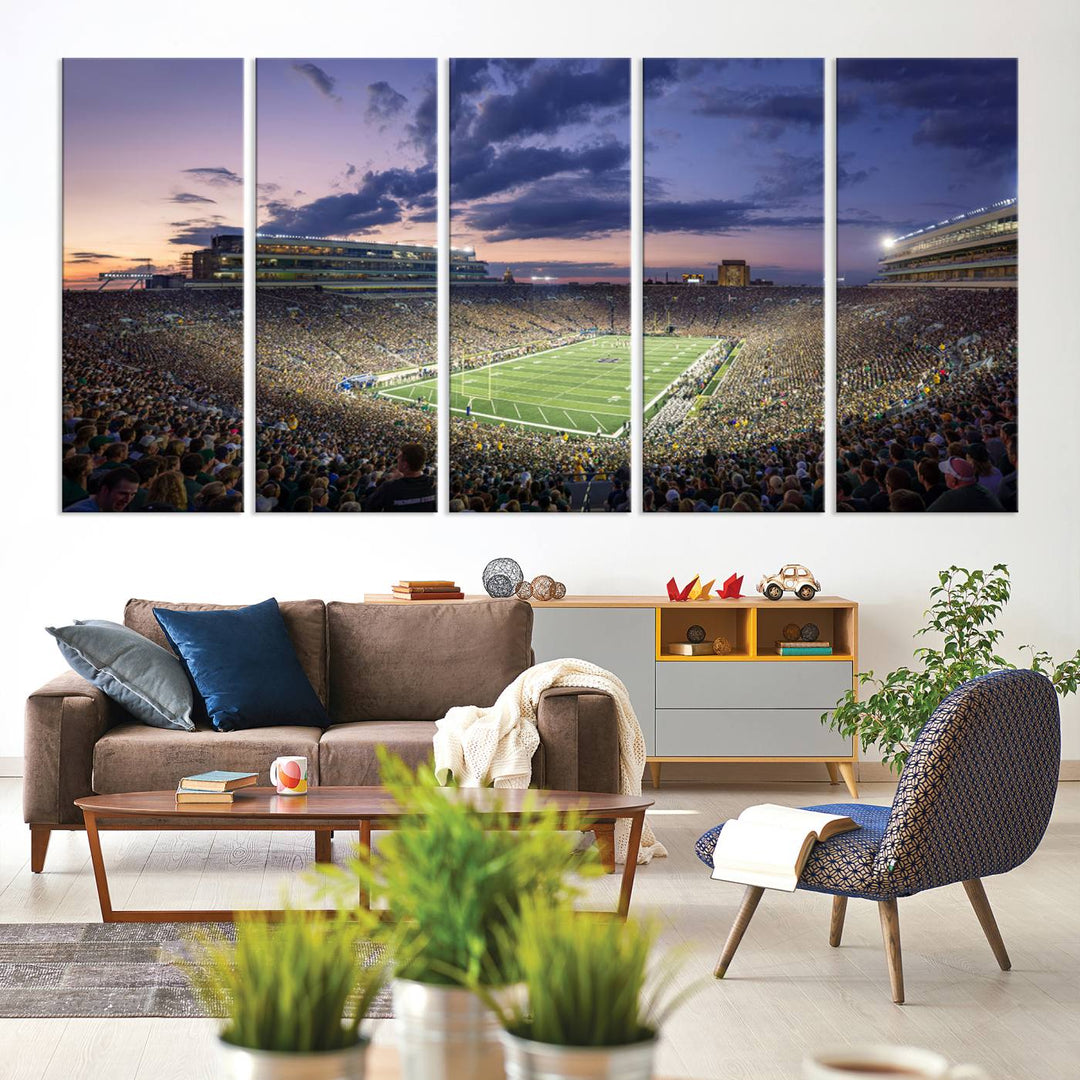 Notre Dame Stadium Wall Art Canvas Print