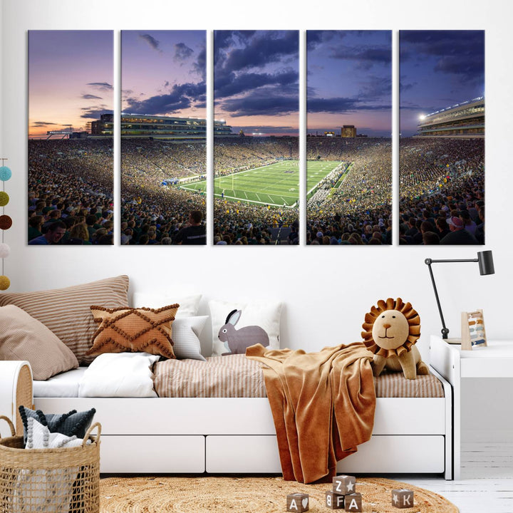 Notre Dame Stadium Wall Art Canvas Print