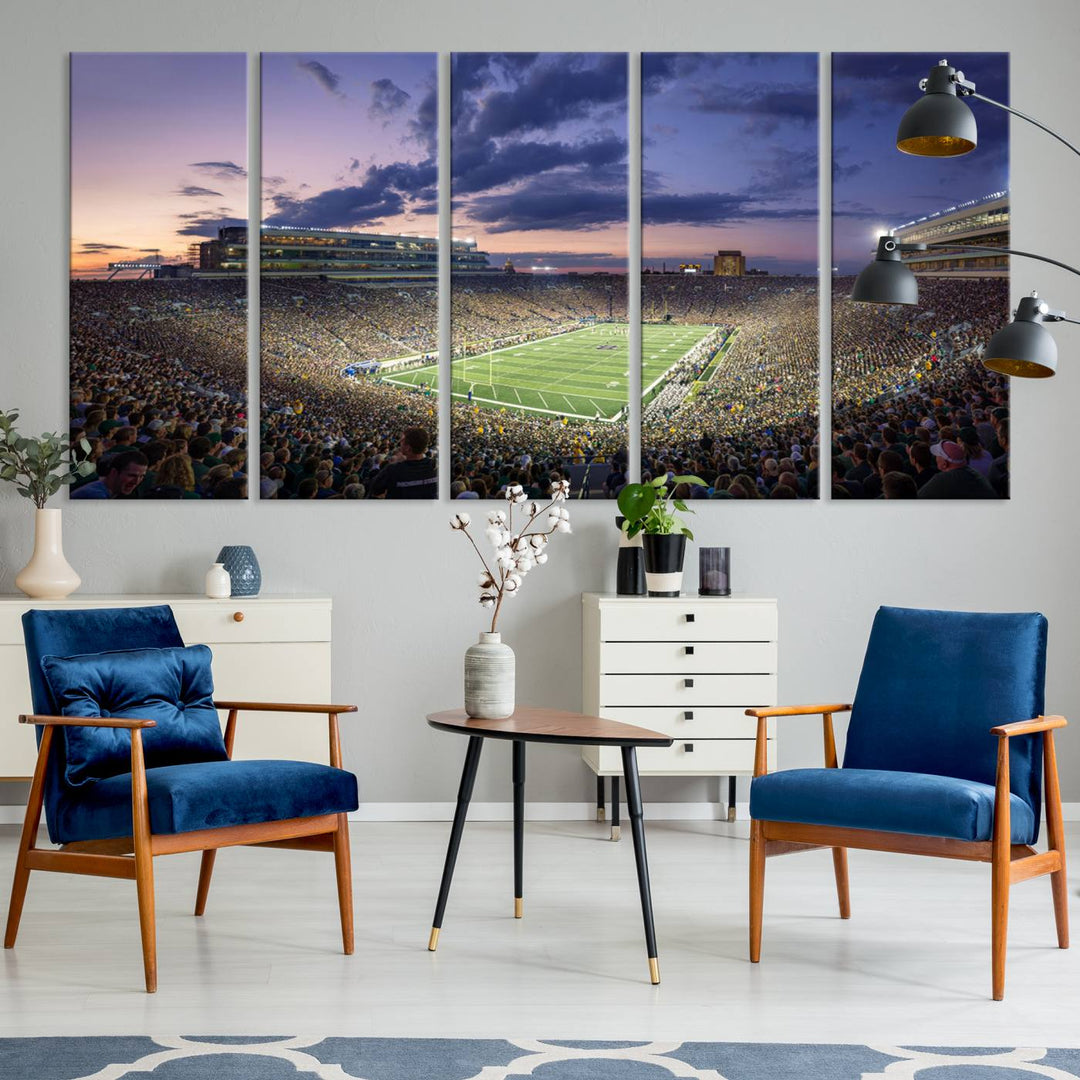 Notre Dame Stadium Wall Art Canvas Print