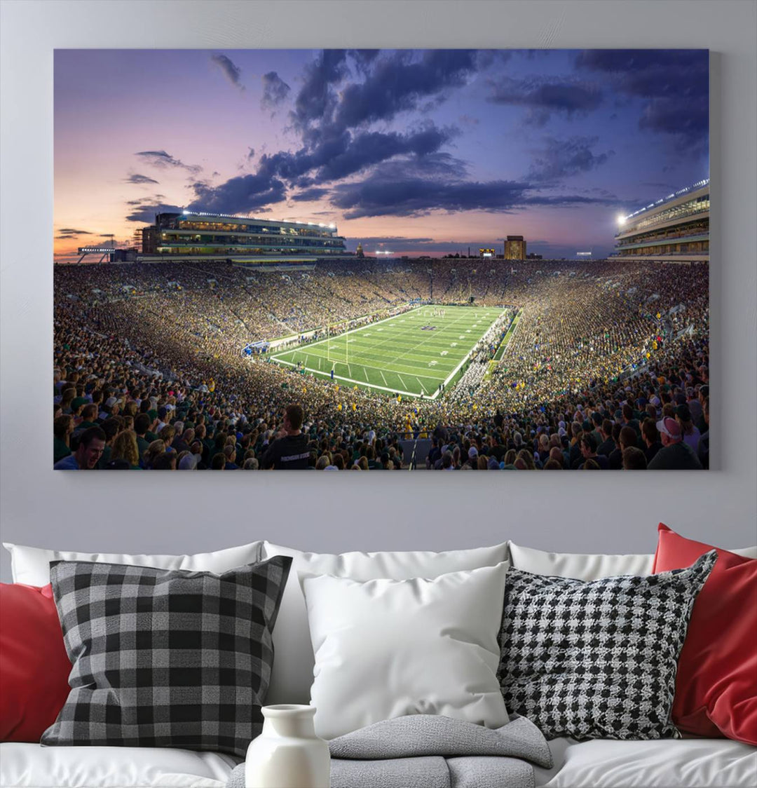 Notre Dame Stadium Wall Art Canvas Print