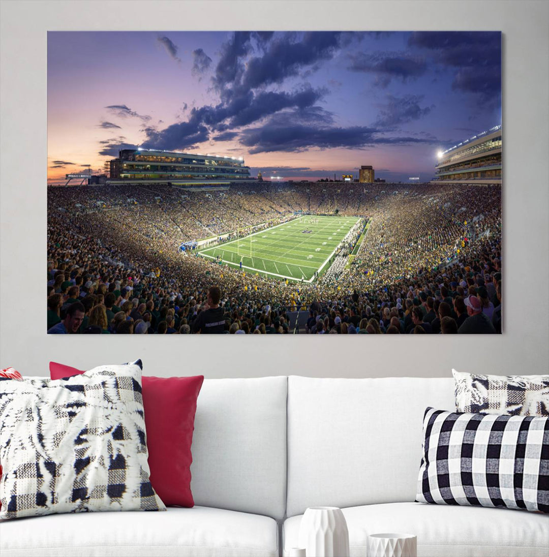 Notre Dame Stadium Wall Art Canvas Print