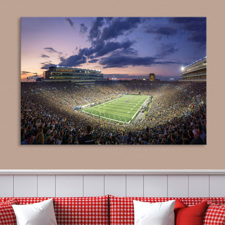 Notre Dame Stadium Wall Art Canvas Print