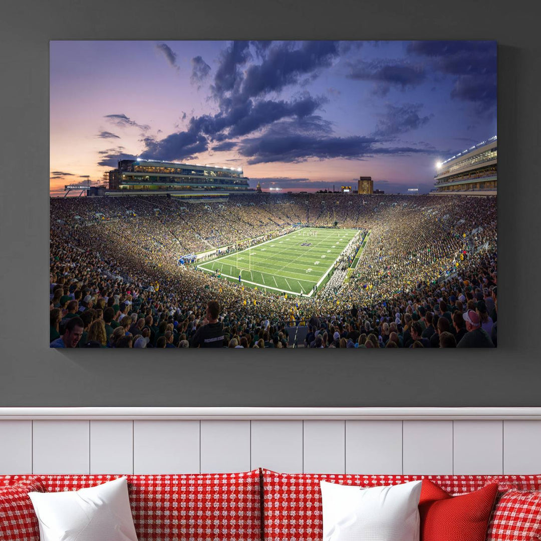 Notre Dame Stadium Wall Art Canvas Print