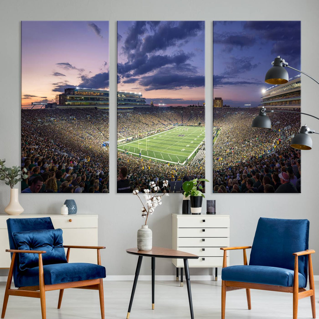 Notre Dame Stadium Wall Art Canvas Print