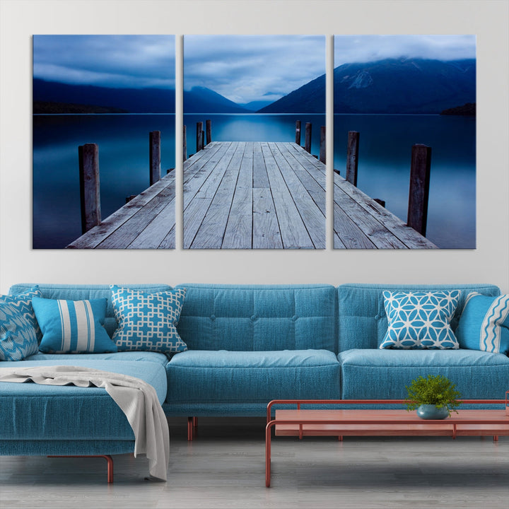 Ocean Beach Canvas Wall Art Beach Canvas, Coastal Sunset Tropical Island Beach Sunset Artwork Print