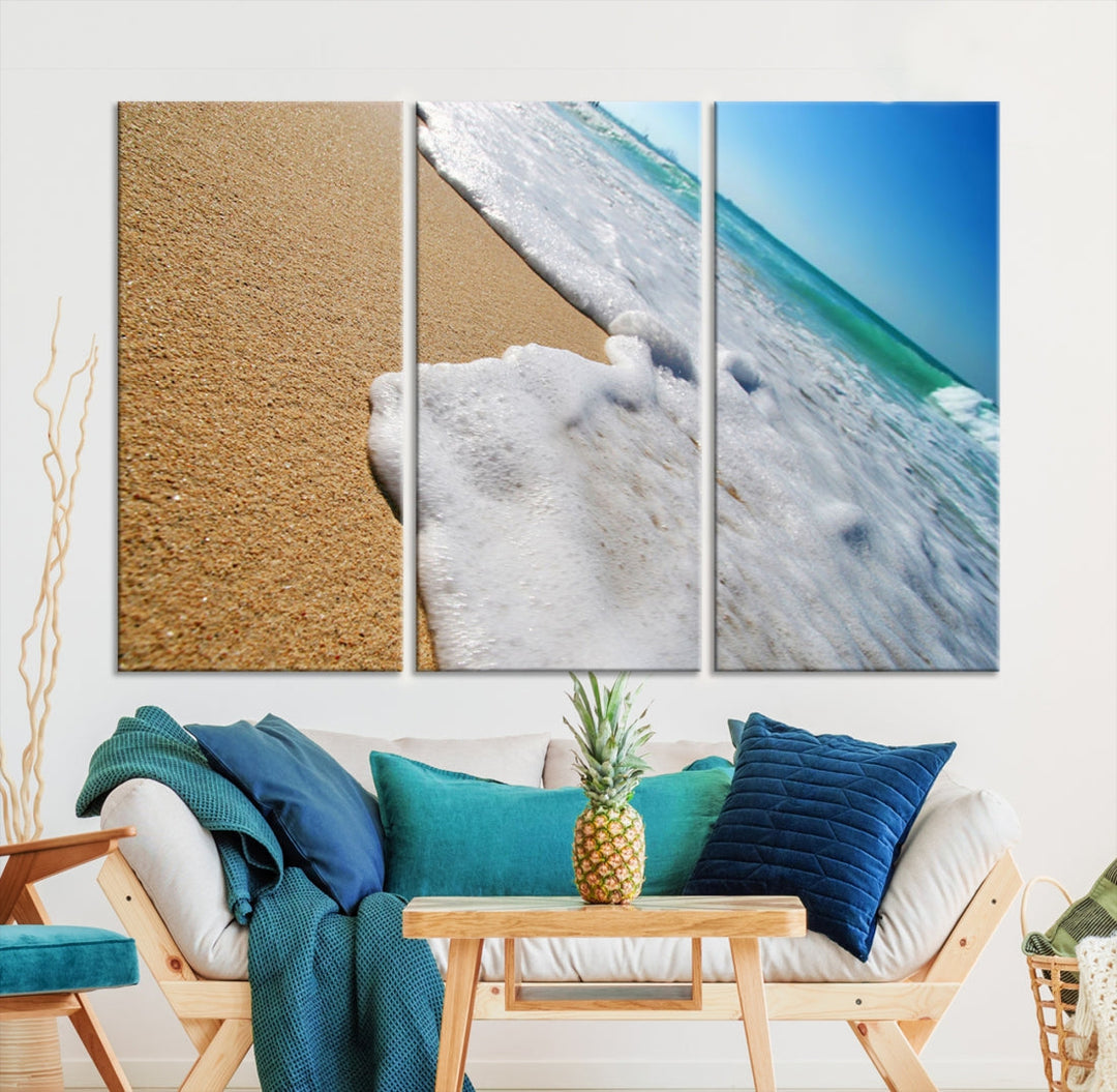 Ocean Beach Canvas Wall Art Beach Canvas Sunset Artwork Print for Living Room Home Office Decor, Beach Wall Art, Sea