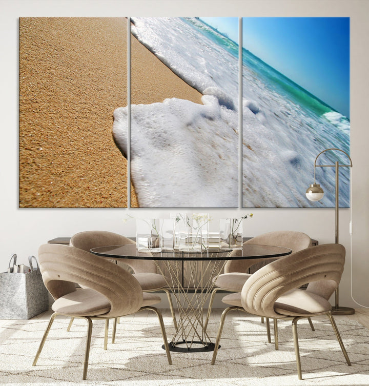 Ocean Beach Canvas Wall Art Beach Canvas Sunset Artwork Print for Living Room Home Office Decor, Beach Wall Art, Sea