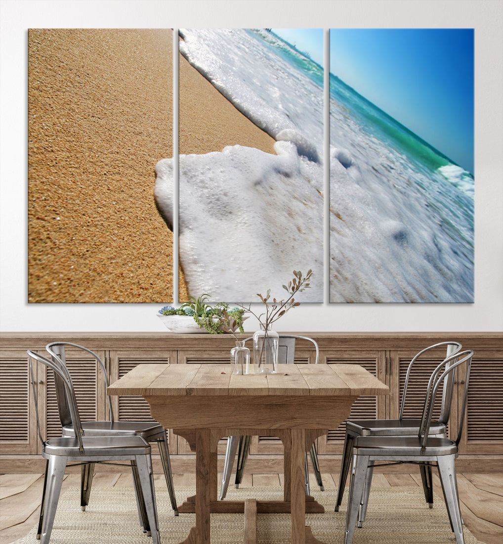 Ocean Beach Canvas Wall Art Beach Canvas Sunset Artwork Print for Living Room Home Office Decor, Beach Wall Art, Sea