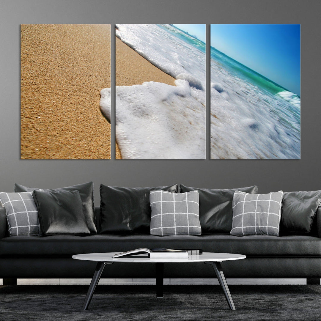 Ocean Beach Canvas Wall Art Beach Canvas Sunset Artwork Print for Living Room Home Office Decor, Beach Wall Art, Sea