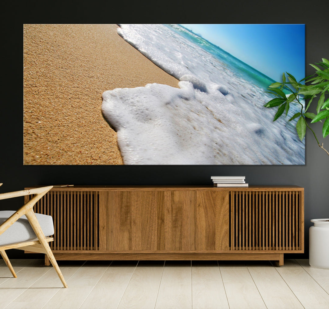 Ocean Beach Canvas Wall Art Beach Canvas Sunset Artwork Print for Living Room Home Office Decor, Beach Wall Art, Sea