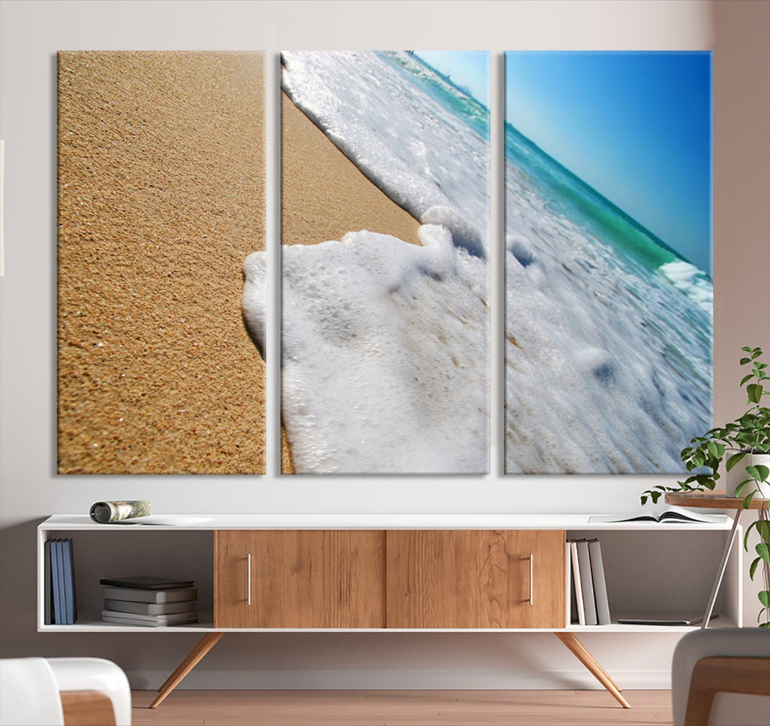 Ocean Beach Canvas Wall Art Beach Canvas Sunset Artwork Print for Living Room Home Office Decor, Beach Wall Art, Sea