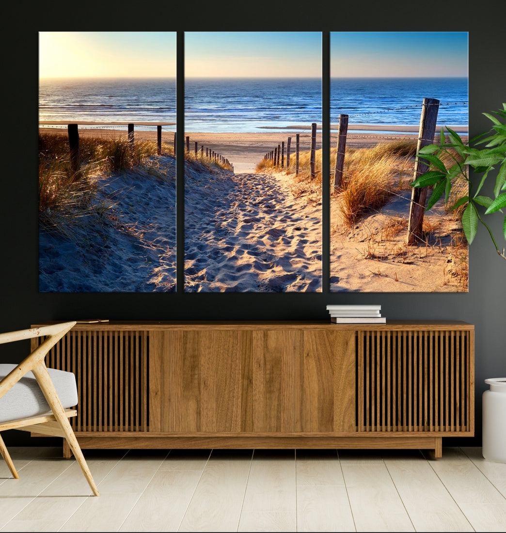 Ocean Beach Sea Canvas Wall Art Print