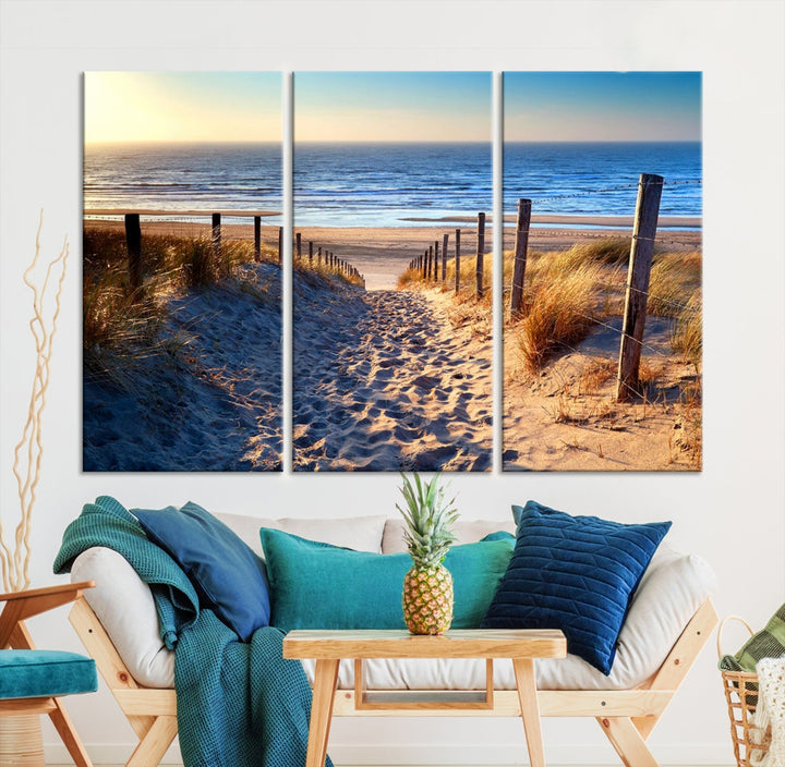 Ocean Beach Sea Canvas Wall Art Print