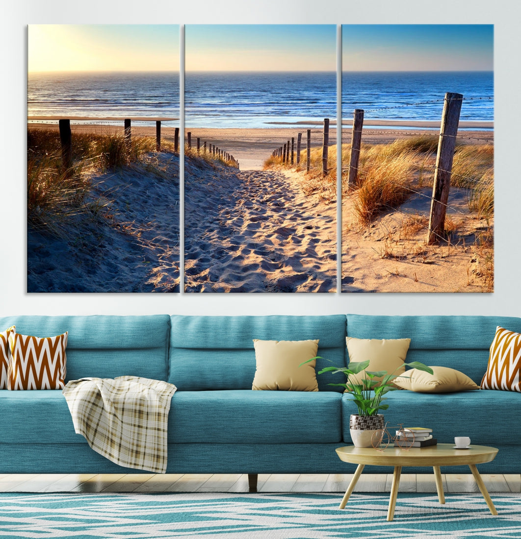 Ocean Beach Sea Canvas Wall Art Print