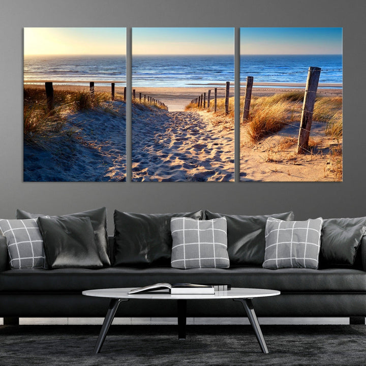 Ocean Beach Sea Canvas Wall Art Print