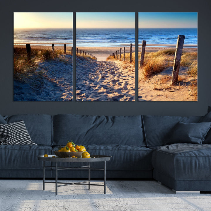 Ocean Beach Sea Canvas Wall Art Print