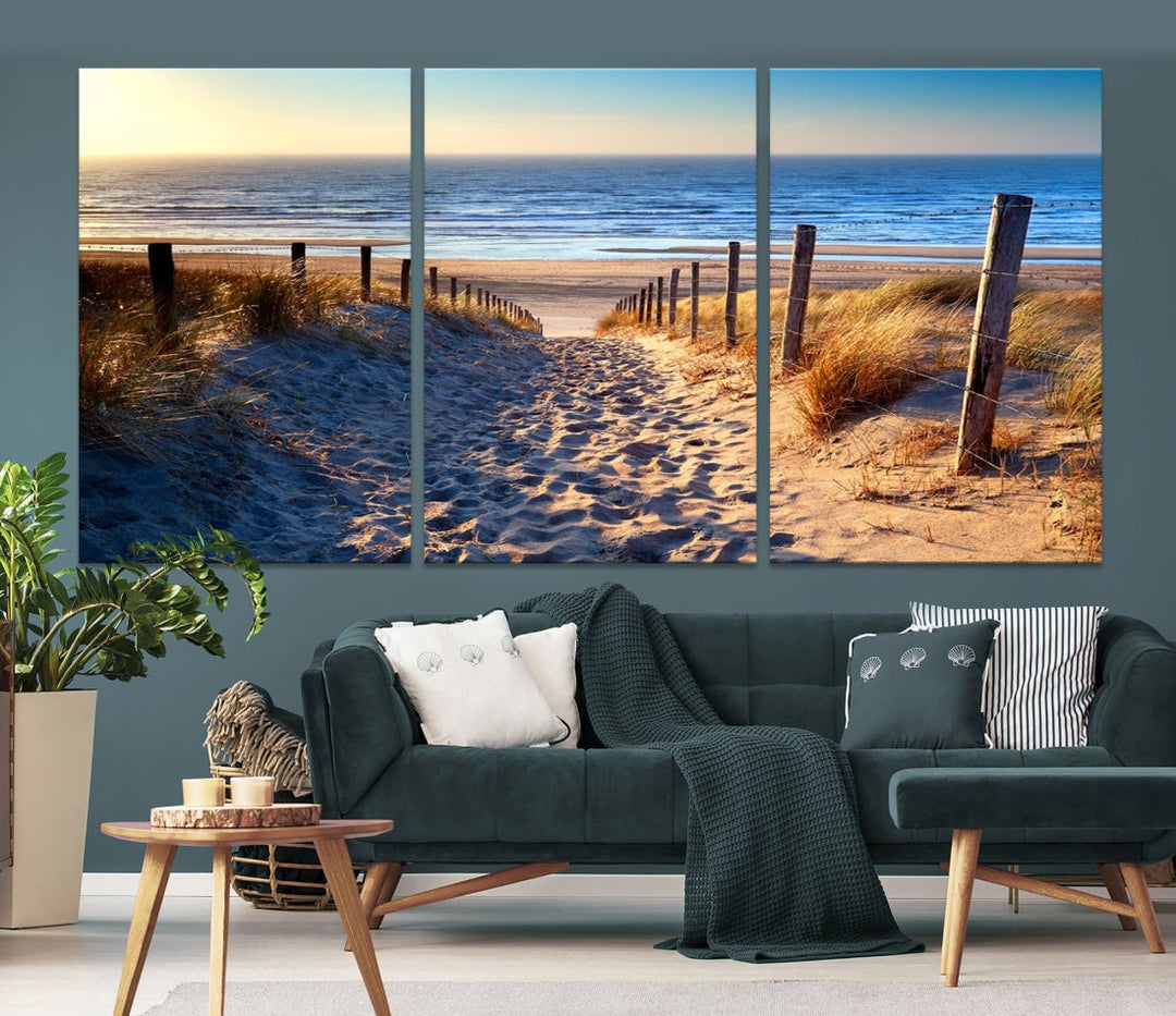 Ocean Beach Sea Canvas Wall Art Print