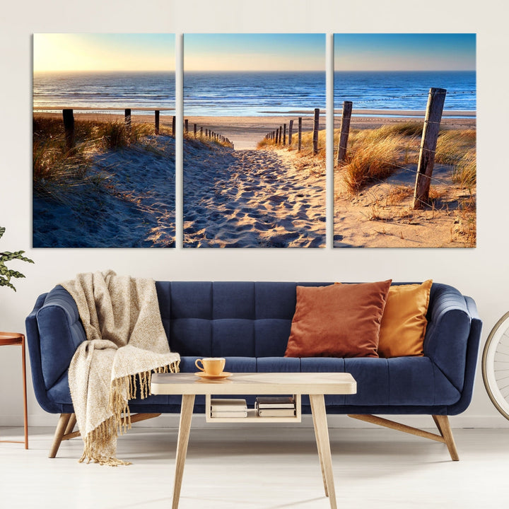 Ocean Beach Sea Canvas Wall Art Print