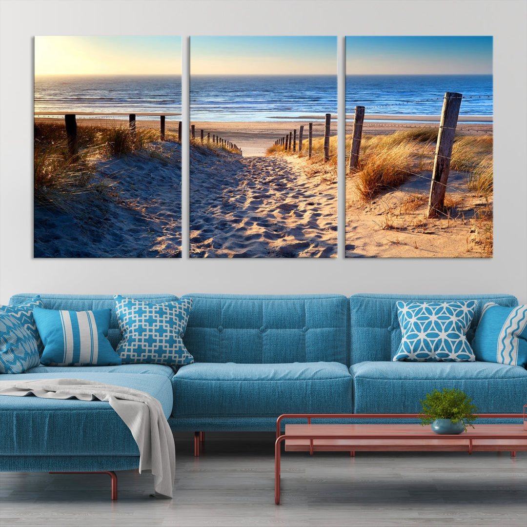 Ocean Beach Sea Canvas Wall Art Print