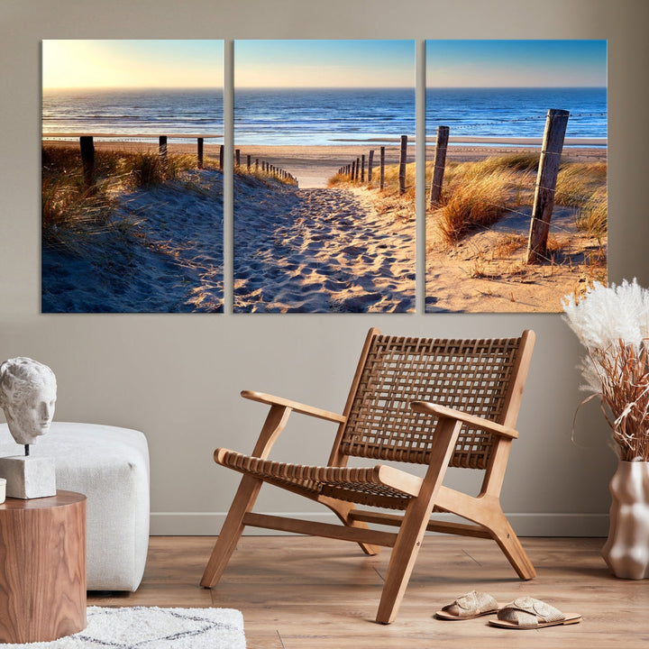 Ocean Beach Sea Canvas Wall Art Print