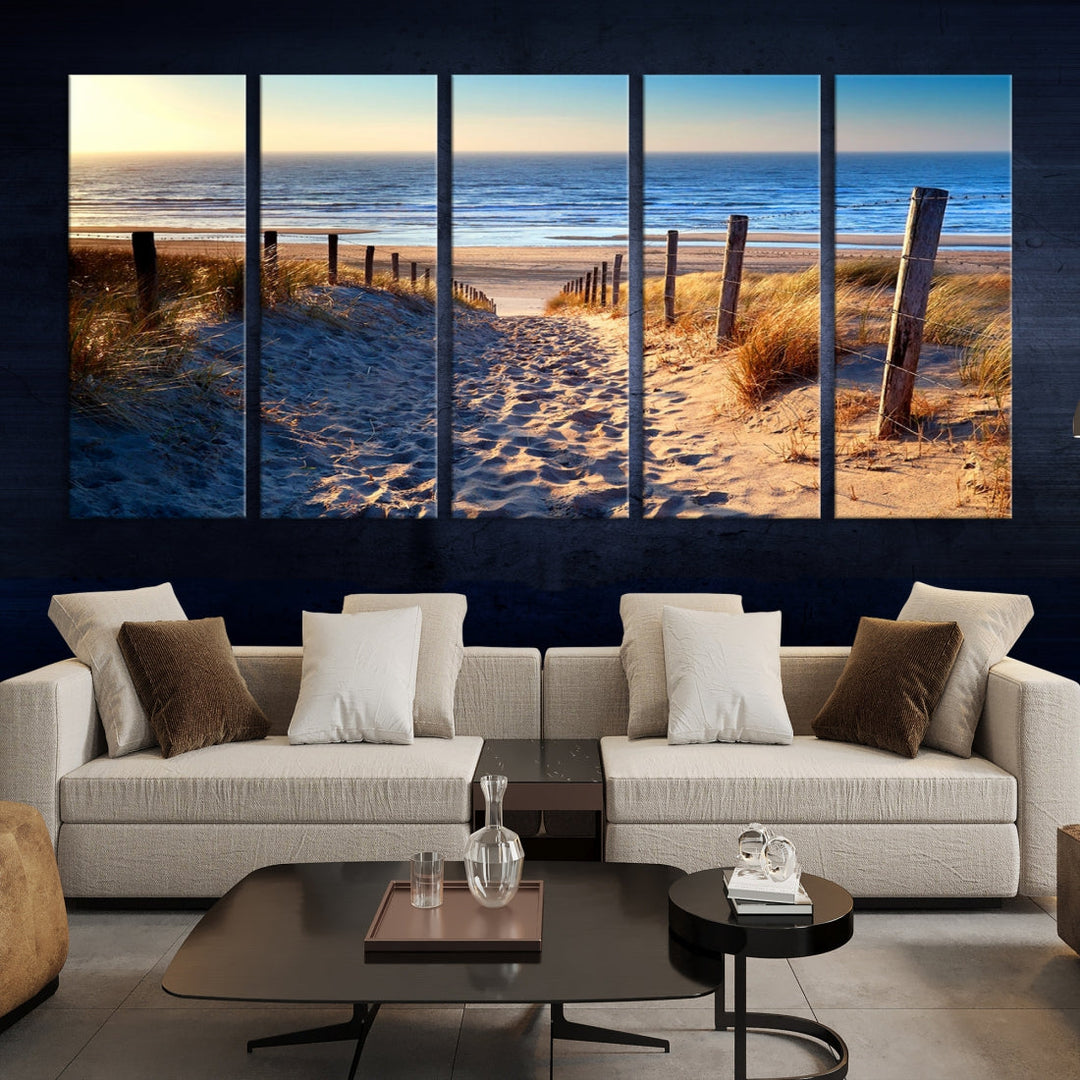 Ocean Beach Sea Canvas Wall Art Print