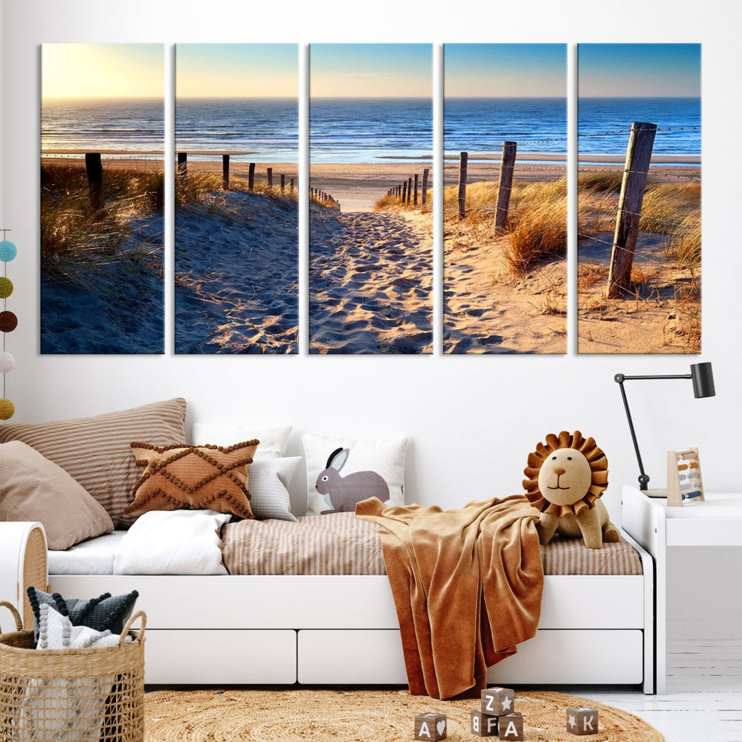 Ocean Beach Sea Canvas Wall Art Print