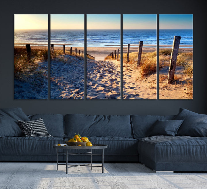 Ocean Beach Sea Canvas Wall Art Print