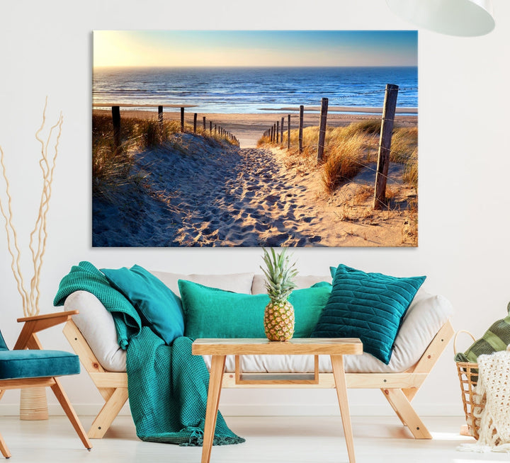 Ocean Beach Sea Canvas Wall Art Print