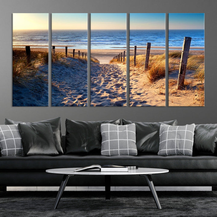 Ocean Beach Sea Canvas Wall Art Print