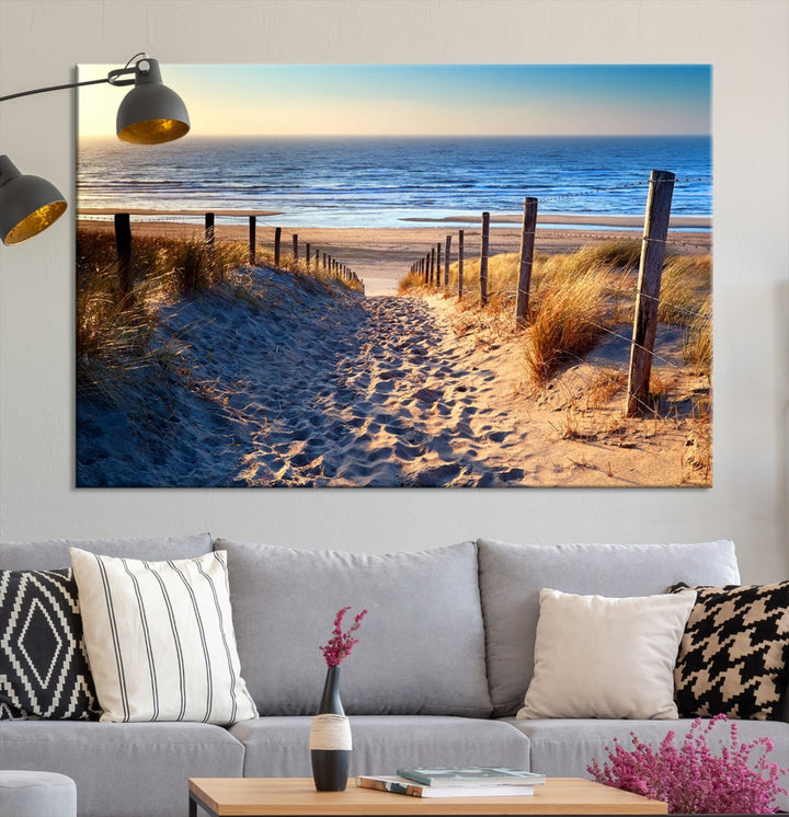 Ocean Beach Sea Canvas Wall Art Print