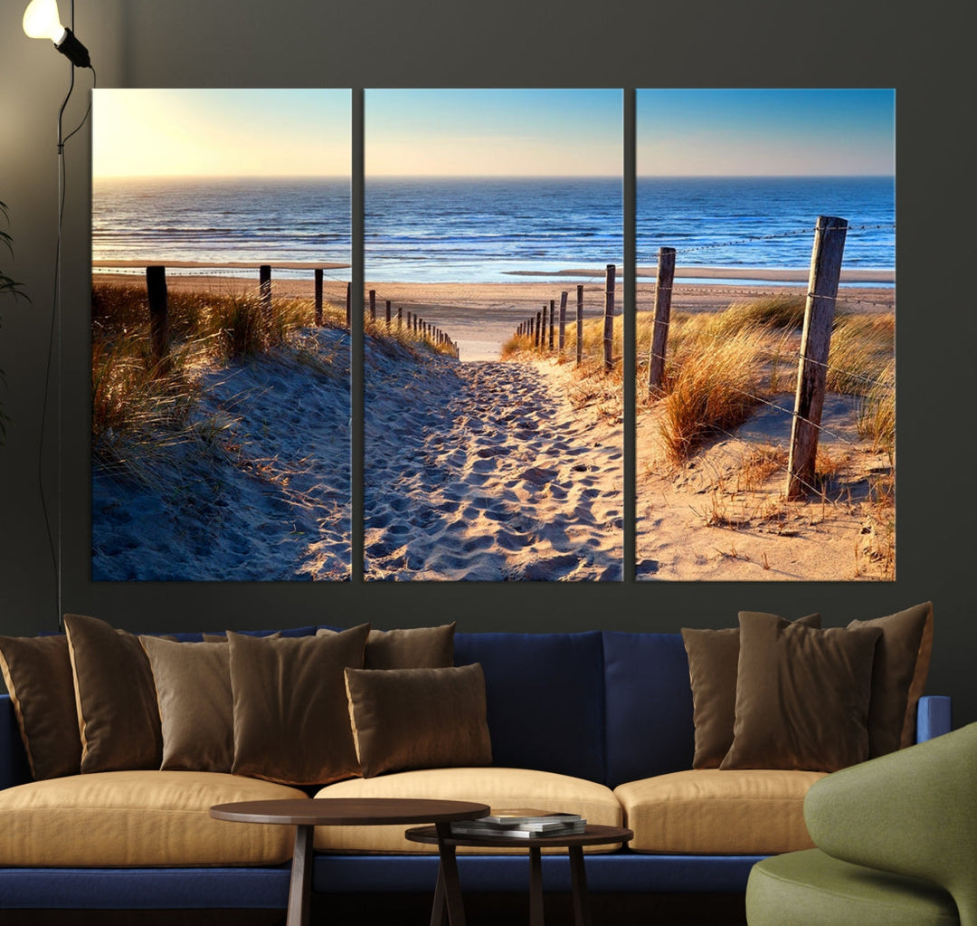 Ocean Beach Sea Canvas Wall Art Print