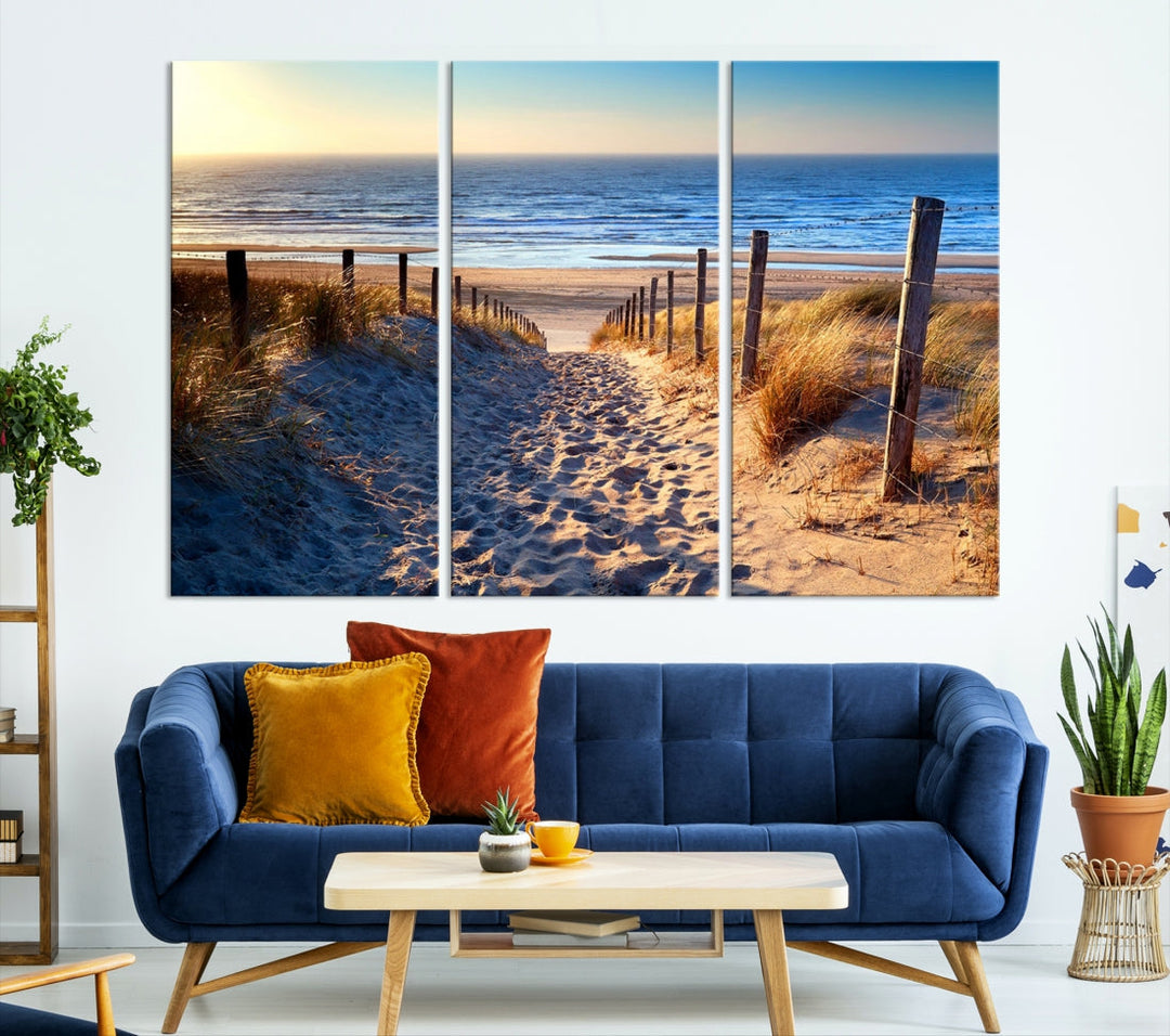 Ocean Beach Sea Canvas Wall Art Print