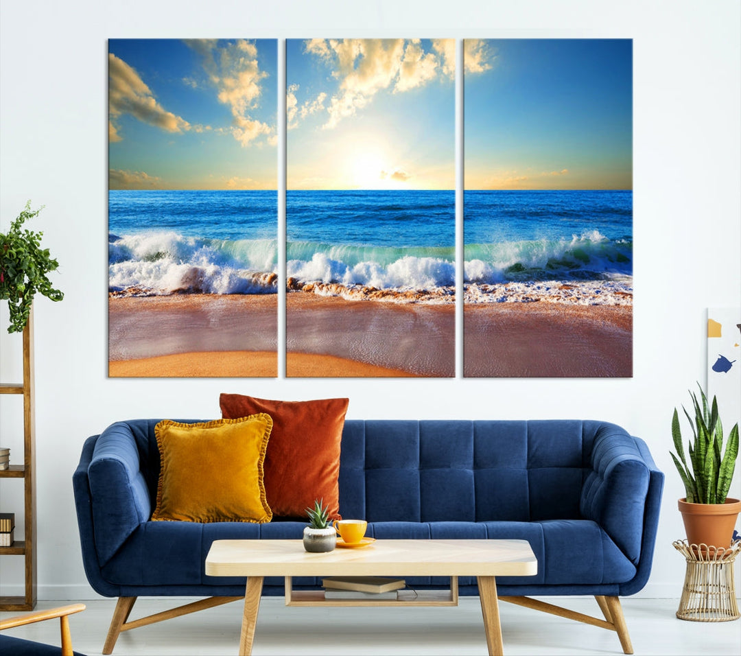 Ocean Wave See Canvas Wall Art Beach Canvas Print