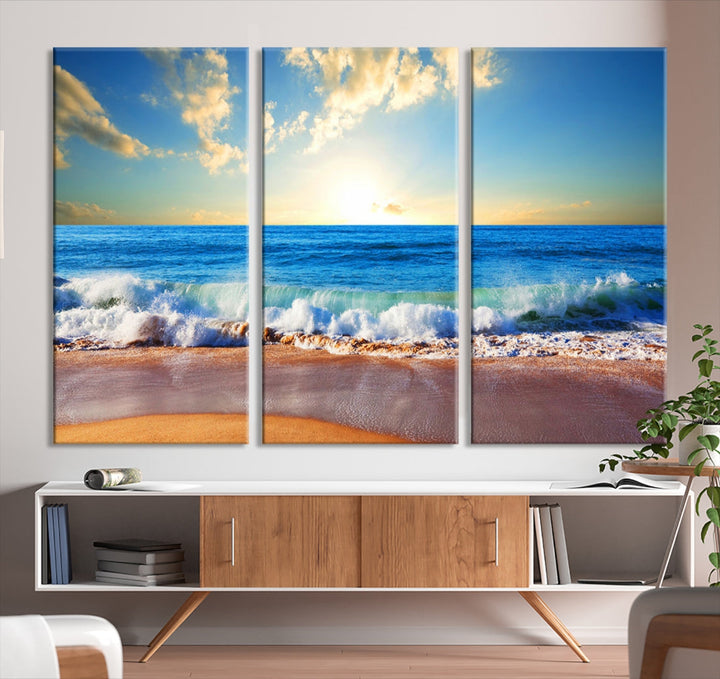 Ocean Wave See Canvas Wall Art Beach Canvas Print