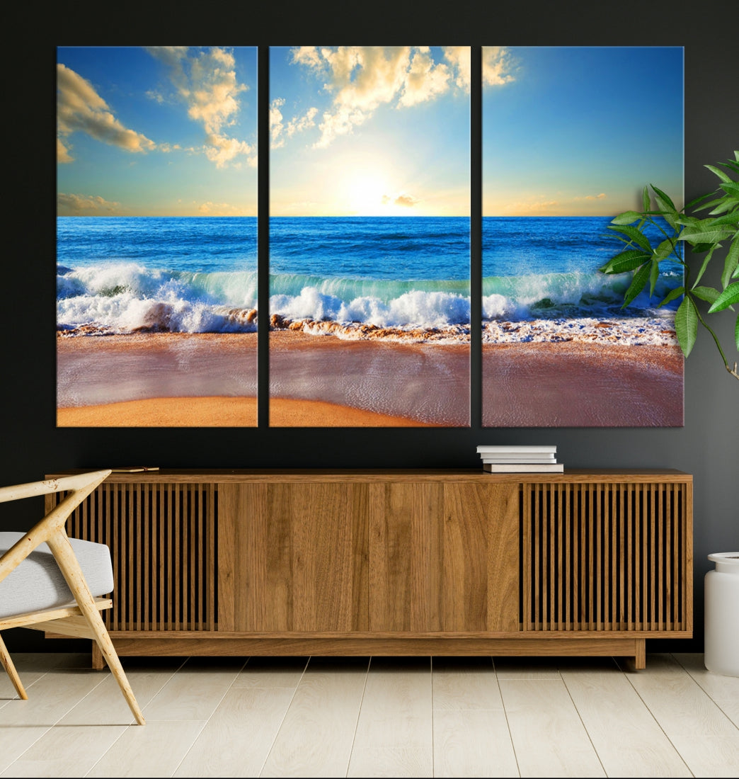 Ocean Wave See Canvas Wall Art Beach Canvas Print