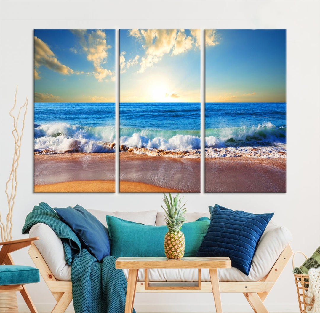 Ocean Wave See Canvas Wall Art Beach Canvas Print