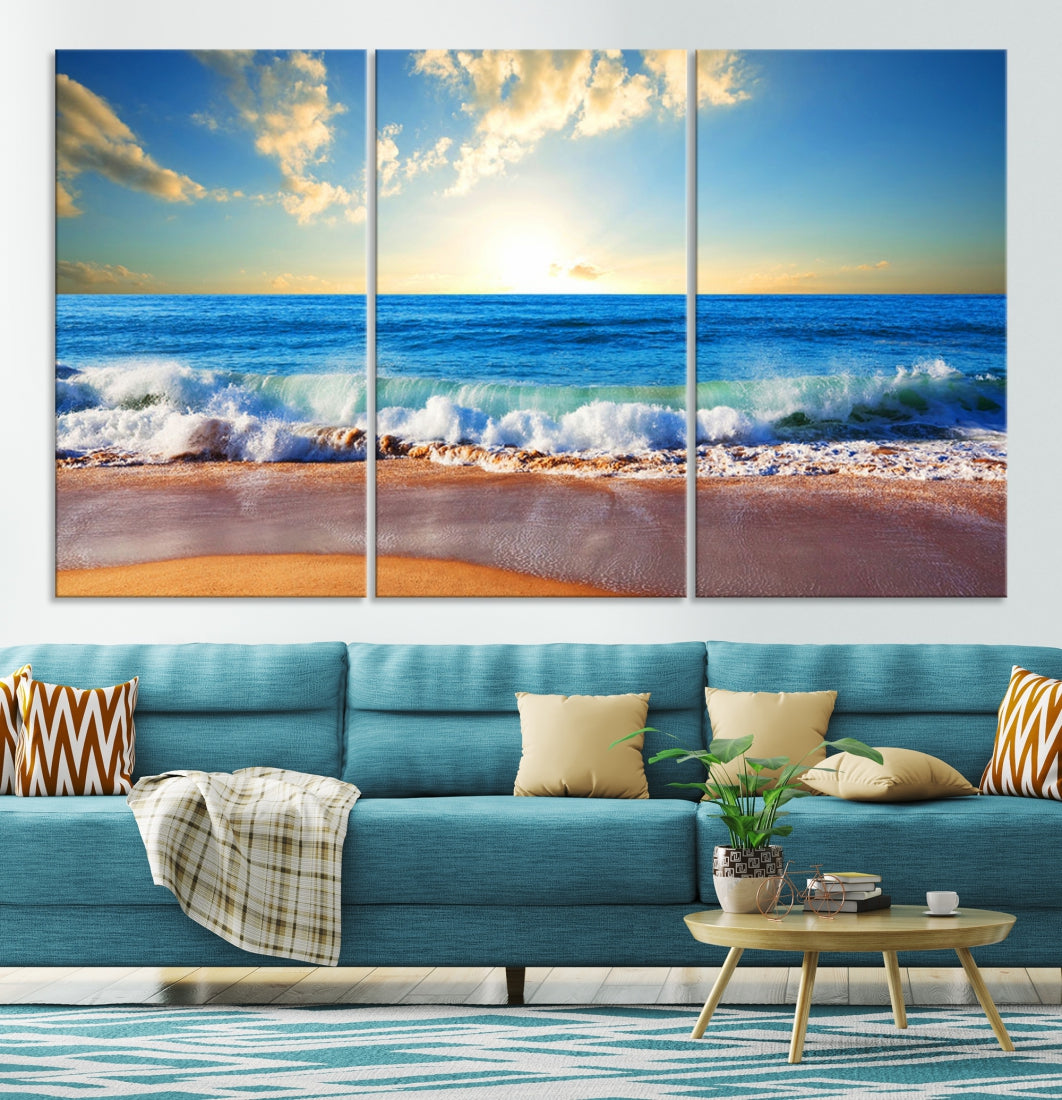 Ocean Wave See Canvas Wall Art Beach Canvas Print