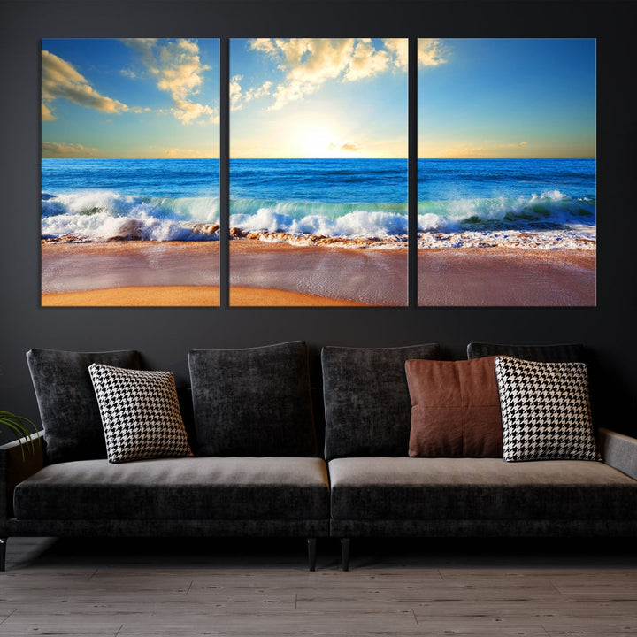 Ocean Wave See Canvas Wall Art Beach Canvas Print