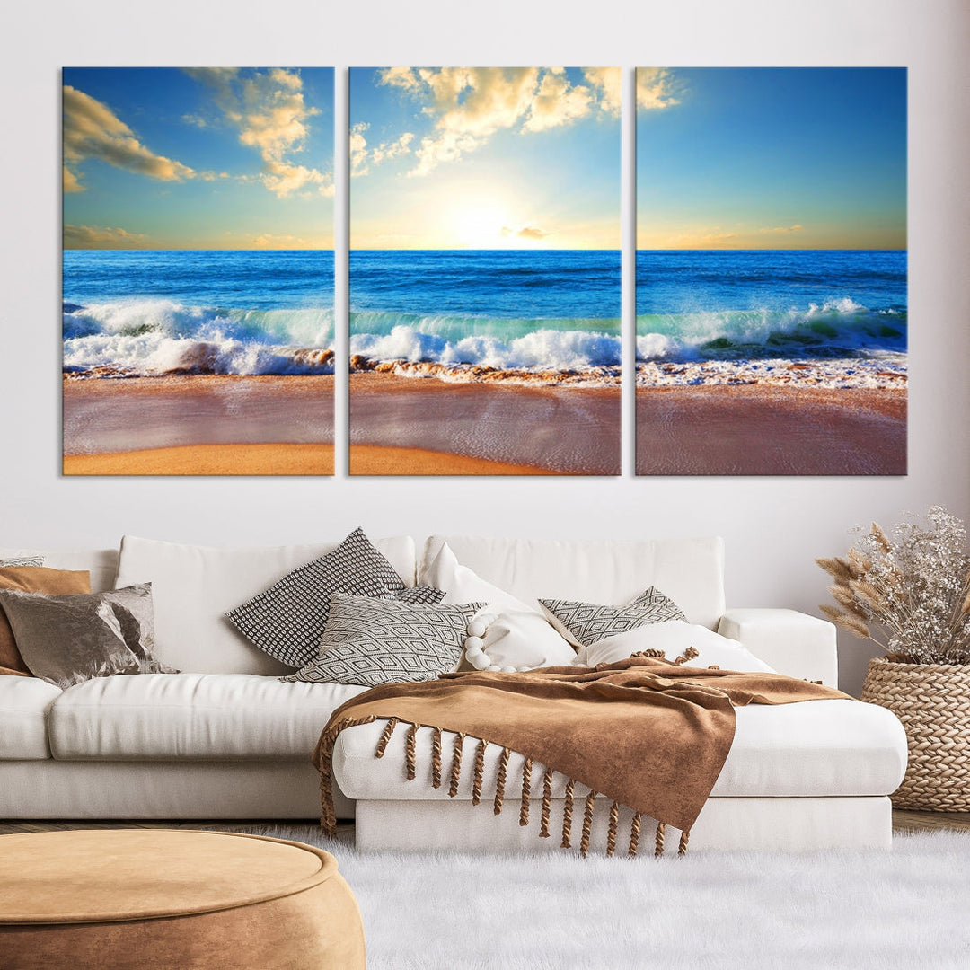 Ocean Wave See Canvas Wall Art Beach Canvas Print