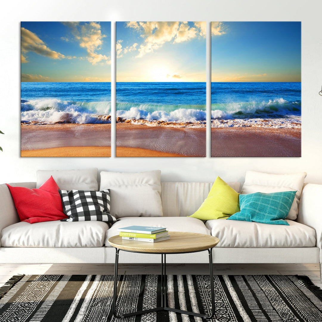 Ocean Wave See Canvas Wall Art Beach Canvas Print