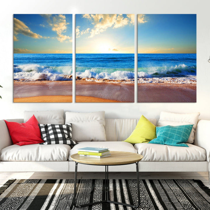 Ocean Wave See Canvas Wall Art Beach Canvas Print