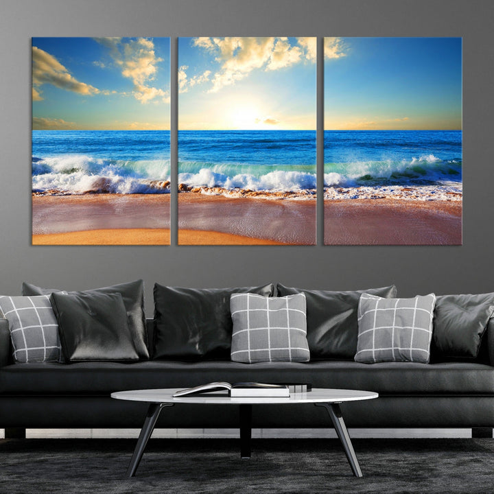 Ocean Wave See Canvas Wall Art Beach Canvas Print