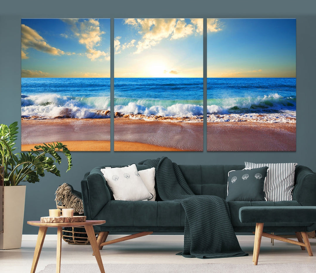 Ocean Wave See Canvas Wall Art Beach Canvas Print